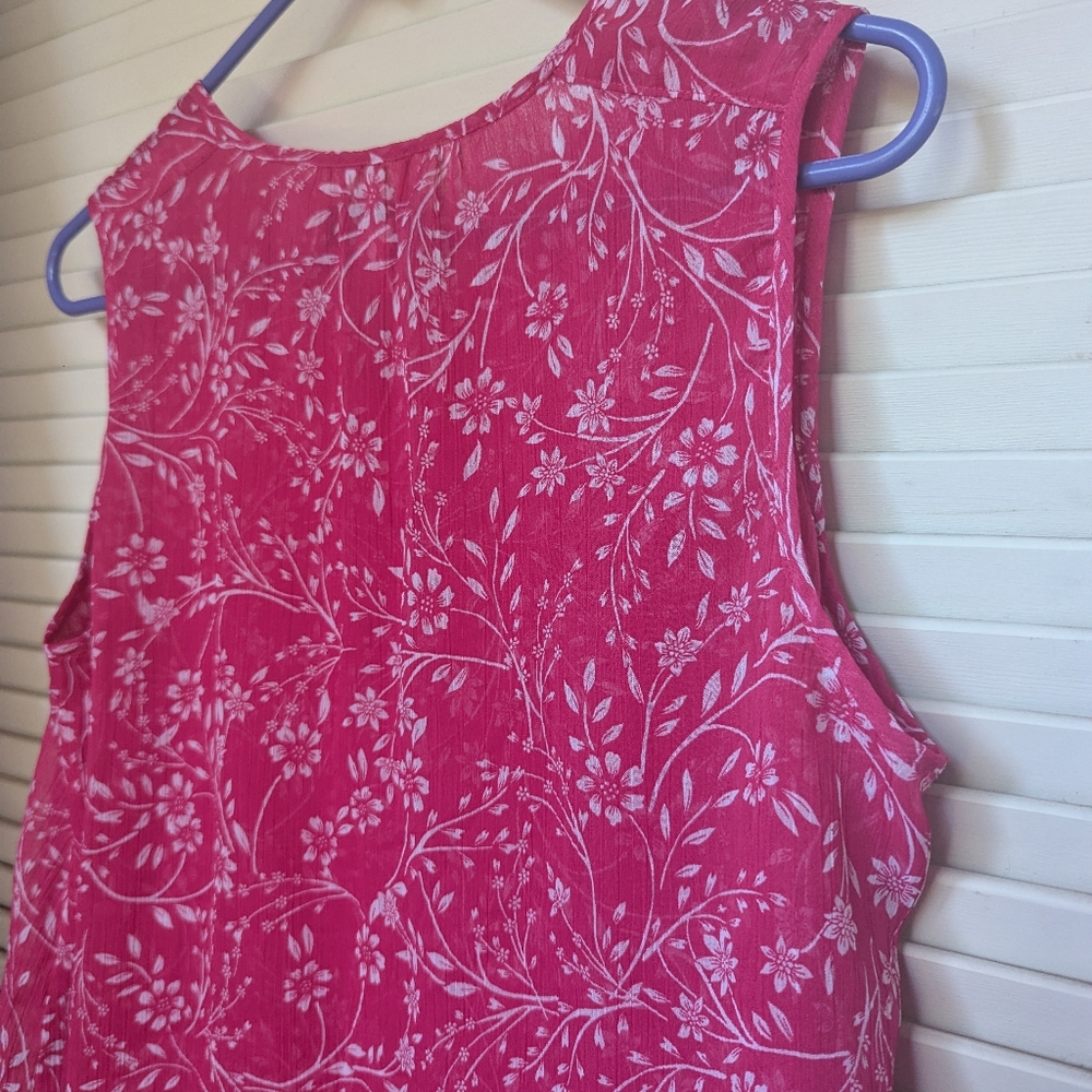 Cristina B Floral Sleeveless Blouse Size S - Picture 3 of 10
